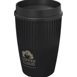 Cirrus POP kubek o pojemności 350 ml z pokrywką 360° / Czarny 22052090