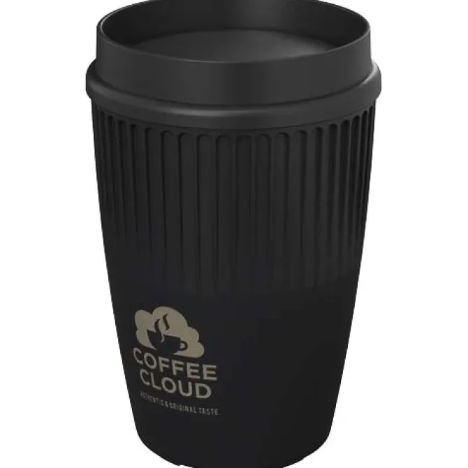 Cirrus POP kubek o pojemności 350 ml z pokrywką 360° / Czarny 22052090