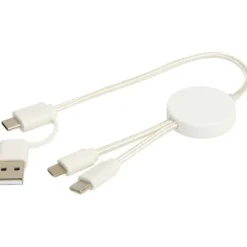 Citala kabel do synchronizacji danych i szybkiego ładowania 5 w 1 27 W o długości 30 cm z tworzyw sztucznych pochodzących z recyklingu / Biały 12442701