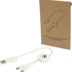 Citala kabel do synchronizacji danych i szybkiego ładowania 5 w 1 27 W o długości 30 cm z tworzyw sztucznych pochodzących z recyklingu / Czarny 12442790