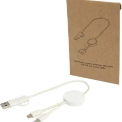 Citala kabel do synchronizacji danych i szybkiego ładowania 5 w 1 27 W o długości 30 cm z tworzyw sztucznych pochodzących z recyklingu / Czarny 12442790