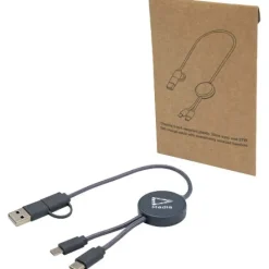 Citala kabel do synchronizacji danych i szybkiego ładowania 5 w 1 27 W o długości 30 cm z tworzyw sztucznych pochodzących z recyklingu / Zielony melanż 12442762