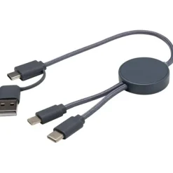 Citala kabel do synchronizacji danych i szybkiego ładowania 5 w 1 27 W o długości 30 cm z tworzyw sztucznych pochodzących z recyklingu / Zielony melanż 12442762