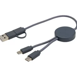 Citala kabel do synchronizacji danych i szybkiego ładowania 5 w 1 27 W o długości 30 cm z tworzyw sztucznych pochodzących z recyklingu / Zielony melanż 12442762