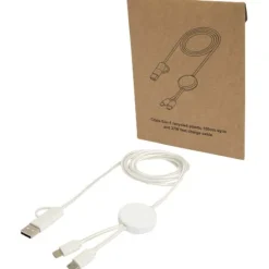 Citala kabel do synchronizacji danych i szybkiego ładowania 5 w 1 27 W o długości 150 cm z tworzyw sztucznych pochodzących z recyklingu / Biały 12442801