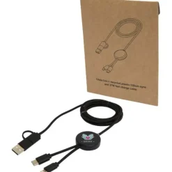 Citala kabel do synchronizacji danych i szybkiego ładowania 5 w 1 27 W o długości 150 cm z tworzyw sztucznych pochodzących z recyklingu / Czarny 12442890