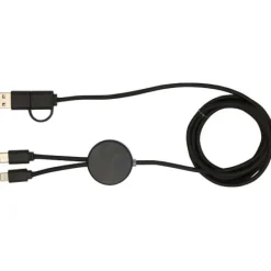 Citala kabel do synchronizacji danych i szybkiego ładowania 5 w 1 27 W o długości 150 cm z tworzyw sztucznych pochodzących z recyklingu / Czarny 12442890