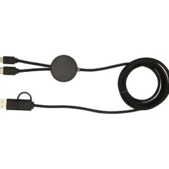 Citala kabel do synchronizacji danych i szybkiego ładowania 5 w 1 27 W o długości 150 cm z tworzyw sztucznych pochodzących z recyklingu / Czarny 12442890