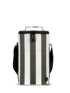 CITY TORBA TERMICZNA STRIPE WYSOKA rPET, ZIELONO-CZARNY / Czarny 5018595-