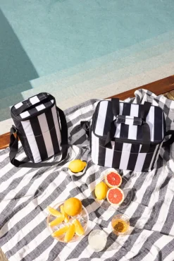 CITY TORBA TERMICZNA STRIPE WYSOKA  rPET, CZARNO-BIAŁY / Czarno-Biały 5018594-