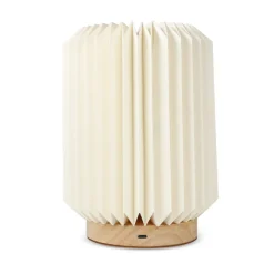 Coollux składana papierowa lampa LED Aurora na drewnianej podstawie, 22 cm / Naturalny LT40725-N0094