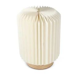 Coollux składana papierowa lampa LED Aurora na drewnianej podstawie, 22 cm / Naturalny LT40725-N0094