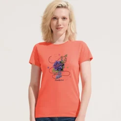 CRUSADER Damski T-SHIRT / Pop Orange S03581-PO-L