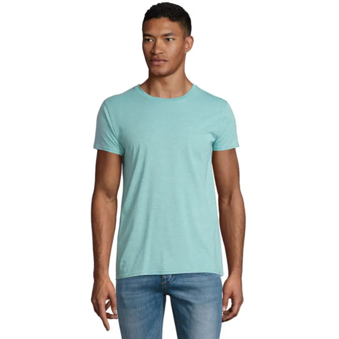 CRUSADER Męski T-SHIRT 150g / Heather Light Green S03582-EJ-M