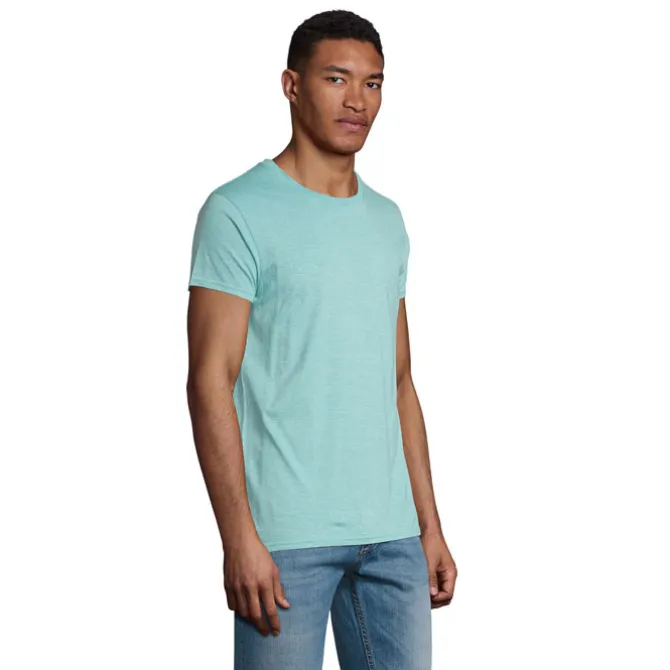 CRUSADER Męski T-SHIRT 150g / Heather Light Green S03582-EJ-M