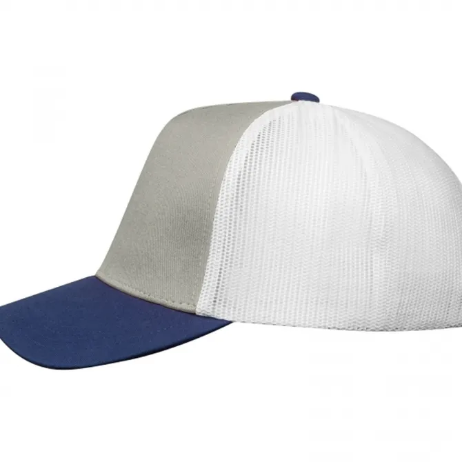 Czapka z daszkiem bawełniana 5 paneli CrisMa 290 g/m2 TREVOR / Szary 5391907