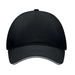 Czapka z daszkiem 5-panelowa / Biały/czarny MO6875-33