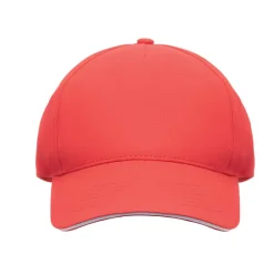 Czapka z daszkiem 5-panelowa / Bialy/Czerwony MO2345-35