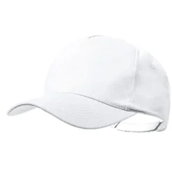Czapka z daszkiem z bawełny z recyklingu / Biały V7196-02