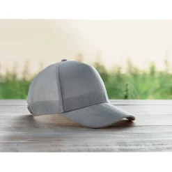 Czapka z daszkiem z konopi / Szary MO6176-07