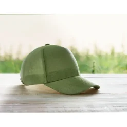 Czapka z daszkiem z konopi / Zielony MO6176-09