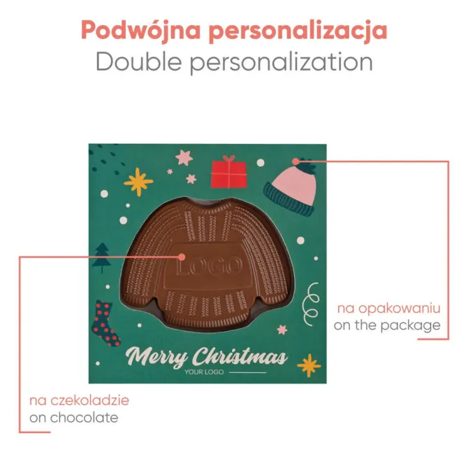 Czekoladowy Kształt Choco4Mat Sweterek / Wielokolorowy S0314/SWETEREK/XM