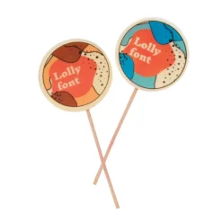 Czekoladowy lizak z nadrukiem Lolly Font 40 g / Wielokolorwy S0469