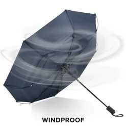 Daintree 190T Pongee 21.5" Składany parasol automatyczny, wiatroodporny / Ciemnoniebieski LT97116-N0010