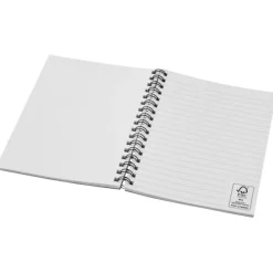 Desk-Mate® kolorowy kołonotatnik A6 z materiałów z recyklingu / Ciemnoniebieski 21018855