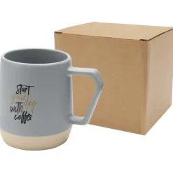 Dolce kubek ceramiczny o pojemności 300 ml z matowym wykończeniem / Szary 10085582