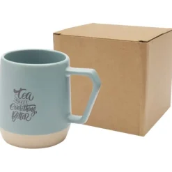Dolce kubek ceramiczny o pojemności 300 ml z matowym wykończeniem / Rafowo niebieski 10085551