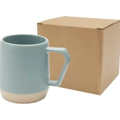 Dolce kubek ceramiczny o pojemności 300 ml z matowym wykończeniem / Rafowo niebieski 10085551