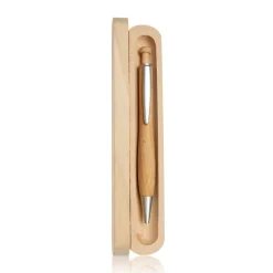 Drewniane etui na 1 długopis / Wooxe / Light Brown IP40002738