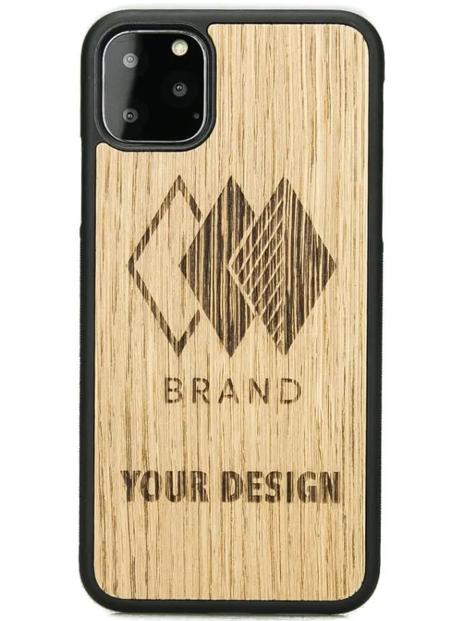 Drewniane etui na telefon / Dąb BWD06670D