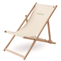 Drewniane krzesło plażowe / Beżowy MO6503-13