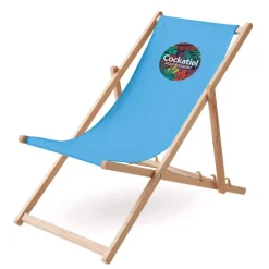 Drewniane krzesło plażowe / Turkusowy MO6503-12