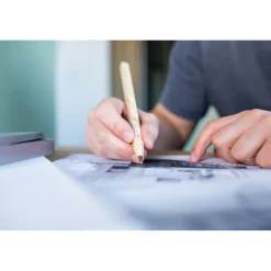 Drewniany długopis z trzonem o przekroju kwadratowym | Arisoa / Neutralny VA083-00