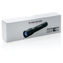 Duża latarka CREE 3W / Czarny P513.461
