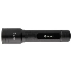 Duża latarka Gear X, ładowana przez USB, aluminium z recyklingu / Czarny P513.931