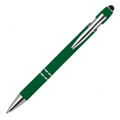 Długopis aluminiowy touch pen HERMANN / Ciemnozielony 1368999