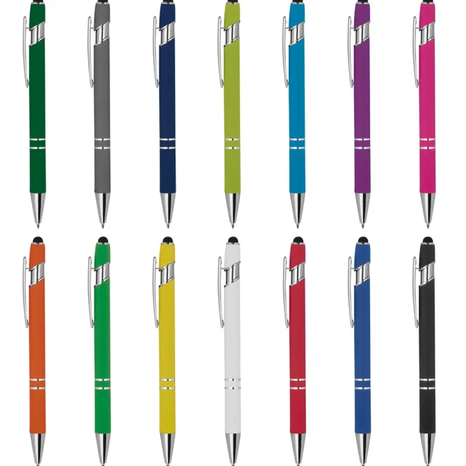 Długopis aluminiowy touch pen HERMANN / Biały 1368906