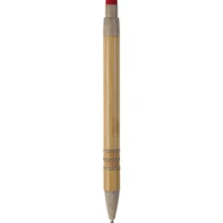 Długopis bambusowo-słomkowy Stylus / Beżowy / czerwony LT87282-N5521