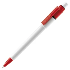 Długopis Baron Colour nieprzezroczysty / Biały / czerwony LT80900-N0121