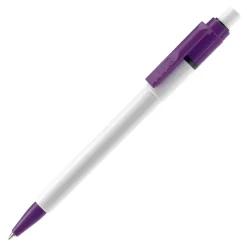 Długopis Baron Colour nieprzezroczysty / Biały / purpurowy LT80900-N0172
