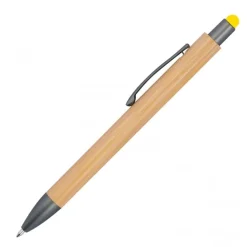 Długopis drewniany touch pen LUCIO / żółty 1219408