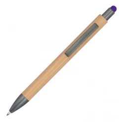 Długopis drewniany touch pen LUCIO / Fioletowy 1219412