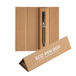 Długopis ekologiczny w kartonowym etui / Thevertia / Srebrny IP13153890