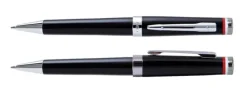 Długopis EXO Husaria Polska, czarny korpus, motyw flagi, wykończenia chromowane, etui Husaria / Czarny EXP1020.HPCTBP-CZ