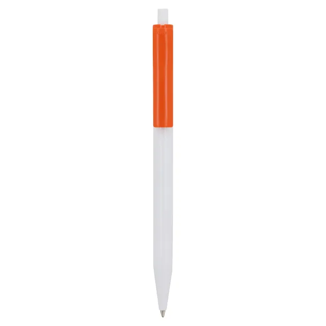 Długopis Kuma w mocnym kolorze / Biały / pomarańczowy LT87877-N0126