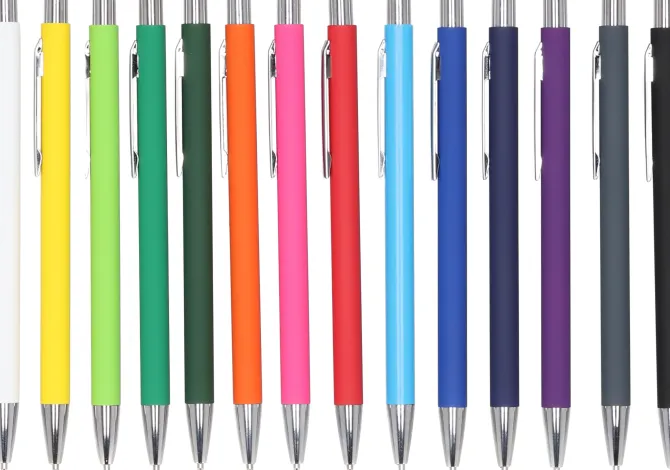 Długopis metalowy soft touch GIORGIO / żółty 1368008